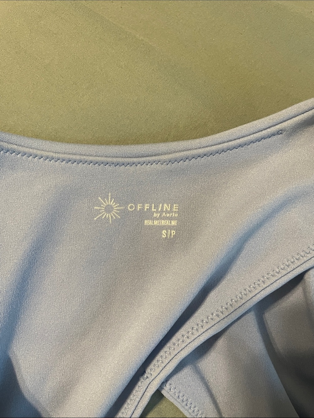 OFFLINE by Aerie Light Blue Workout Crop Tank - Picture 2 of 4